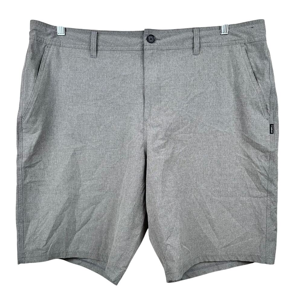 O'Neill Men's Hybrid Hyperdry Gray Stretch Board Shorts Size 40 Relaxed Fit Swim